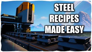 Efficient Steel Factory Layouts For Every Alt Recipe In Satisfactory [upl. by Nibot761]