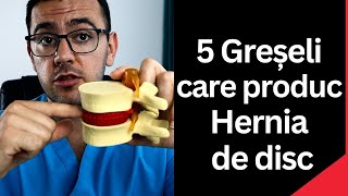 Top 5 Greșeli care produc Hernia de disc lombară kinetoterapie [upl. by Ynattib]