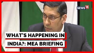 MEA Media Briefing by the Official Spokesperson Arindam Bagchi  India G20 Presidency  News18 [upl. by Engle507]