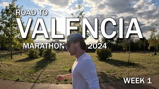 ROAD TO VALENCIA MARATHON 2024  WEEK 1 [upl. by Nednal]