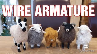 WIRE ARMATURE  KEEPING IT SIMPLE  Needle Felting Animals Needle Felting For Beginners [upl. by Akenna]