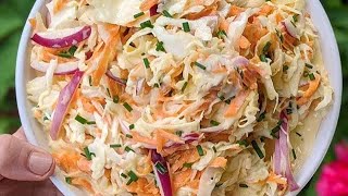 Coleslaw  la meilleure recette de salade de chou crémeuse et rapide [upl. by Boatwright788]