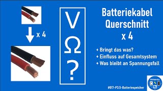 017  Batteriekabel Querschnitt x 4  Was bringts [upl. by Eldon]