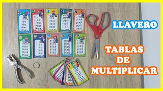 TABLAS DE MULTIPLICAR EN LLAVERO [upl. by Auqenehs]