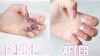 How To Remove Acrylic Nails At Home [upl. by Nairolf538]