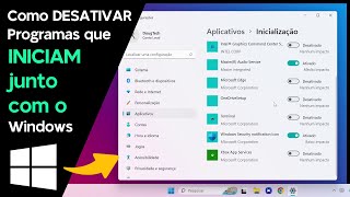 Como DESATIVAR Programas que INICIAM junto com o Windows [upl. by Lennard]