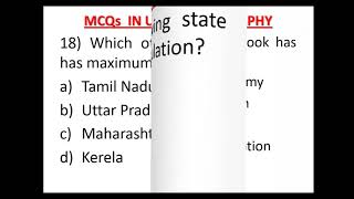 MCQ in Urban Geography [upl. by Martainn]