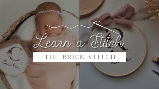 hand embroidery tutorial the brick stitch [upl. by Claude]