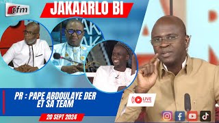 🚨🚨TFM LIVE  JAKAARLO BI avec Pape Abdoulaye DER et sa team  20 SEPTEMBRE 2024 [upl. by Atsirhc504]