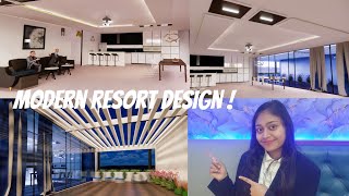 Modern Resort Design 😱  Living Room  Kitchen Design  Open Balcony  Shital Bavaliya [upl. by Nitram]