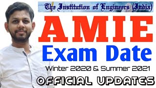 🔴 AMIE Winter Exam and Summer 2021 LATESTUPDATES AMIE IEIEXAM AMIE EXAM AMIEEXAMDATE Update [upl. by Edrahc793]