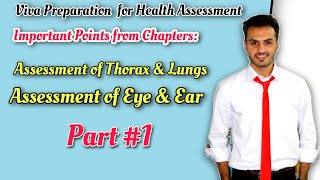 Important points for viva preparing from health Assessment  Assessment of thorax amp lungs And ENT [upl. by Artenra]