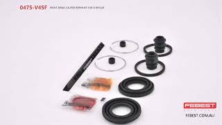 0475V45F FRONT BRAKE CALIPER REPAIR KIT FOR CHRYSLER [upl. by Nayar201]