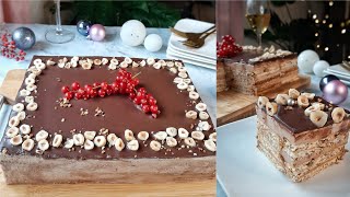 gâteau sans cuisson كيكة بدون فرن وبدون بيض بالحجم العائلي [upl. by Diandra]