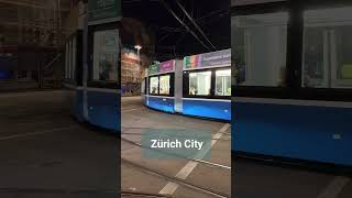 VBZ Flexity Tram fährt bei der Haltestelle BahnhofquaiHB ab Stadt Zürich Schweiz 2023  shorts [upl. by Eibot]