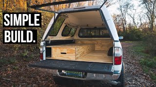 Simple Truck Bed Camper Build  First Gen Tacoma 4x4 [upl. by Aisile179]