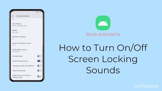 How to Turn OnOff Screen Locking Sounds Android 14 [upl. by Bowra]