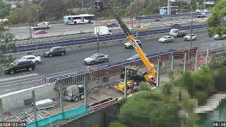 Warringah Freeway Upgrade time lapse  Friday 15 November 2024 [upl. by Aneles]