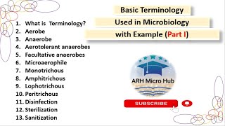 Basic Terminology used in Microbiology with Example Part I ARHMicroHub microbiologylecture [upl. by Eicnan]