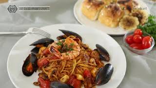 Zindos EaZy Recipe  Seafood Arrabbiata Spaghetti [upl. by Lecirg]