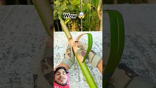 Wow 😳 bamboo archery bamboogun new diy crafts funny comedy gun feed viral army [upl. by Rosel]