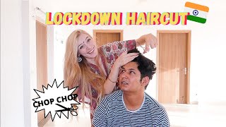 I CUT MY INDIAN BOYFRIEND’s HAIR  Hair cut gone wrong  CHALLENGE  MUST WATCH [upl. by Annairam]