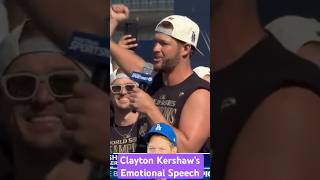 Clayton Kershaw’s Emotional Speech mlb baseball dodgers claytonkershaw shortsfeed worldseries [upl. by Magill203]