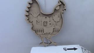 Lilianas Laser Cut 3D Chicken Scene [upl. by Miof Mela]