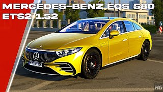 MercedesBenz EQS 580 2022 ETS2 152  Euro Truck Simulator 2  ETS 2  Car Mod [upl. by Dnomse619]