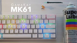 Spray Lubed MK61 Typing Sounds  Gateron Optical Yellow Switches [upl. by Ardnasyl834]