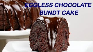 EGGLESS CHOCOLATE BUNDT CAKE  THE BEST CHOCOLATE BUNDT CAKE  EGGLESS CHOCOLATE CAKE [upl. by Monroe]