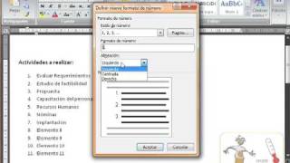 Word Tutorial Español Viñetas numeración y listas multinivel [upl. by Huston]