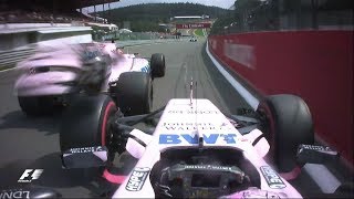 Force India Friction Perez and Ocons 2017 Clashes [upl. by Annis924]