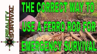 The Correct Way To Use A Ferro Rod For Emergency Survival [upl. by Ritchie]