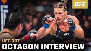 Kayla Harrison Octagon Interview  UFC 307 [upl. by Arther173]