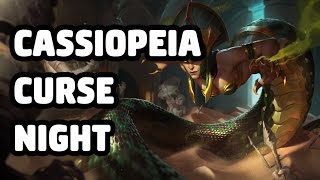 CASSIOPEIA CURSE NIGHT SKIN SPOTLIGHT  LEAGUE OF LEGENDS [upl. by Aileek]