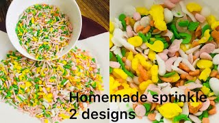 Homemade 2 Ingredient Sprinkles Recipe Make your own Sprinkles for decorating cakes  DIY Sprinkle [upl. by Kcirdet]