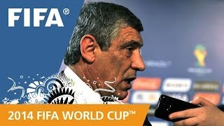 Greeces Fernando SANTOS Final Draw reaction Portuguese [upl. by Hgiellek]