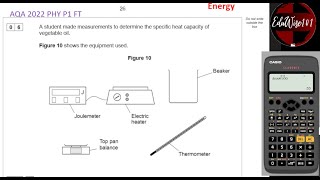 AQA GCSE Physics 2022  Paper 1 Q6 Foundation Tier Past paper Questions walk through Topic Energy [upl. by Krishnah632]