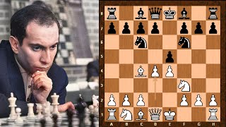 Mikhail Tals Magical Tactics  Tal vs Miller  Italian Game Open Variation [upl. by Irotal]