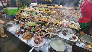 槟城姓周桥街头美食摊乐乐串特色小吃 Malaysia Penang Street Food Jetty Lok Lok [upl. by Barnie848]