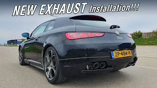 Alfa Romeo Brera NEW EXHAUST installation [upl. by Ledda]