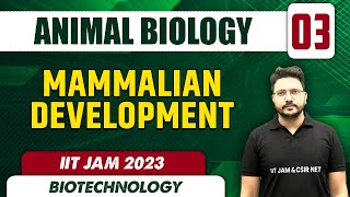 Mammalian Development l Animal Biology 03 l Biotechnology l IIT JAM 2023 [upl. by Akimaj]