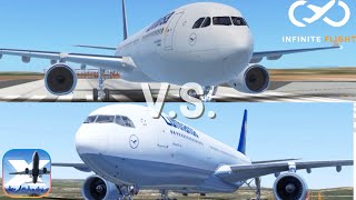 Infinite Flight vs XPlane 10 Best Mobile Flight Simulator Part 2 [upl. by Laurin]