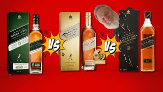 Johnnie Walker Black label vs Gold Label vs Green label Picking my winner whisky review [upl. by Rogerio]