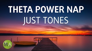 Theta Power Nap Just Isochronic Tones Black Screen Sleep Meditation [upl. by Fawn]