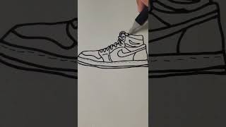 Air Jordan 1 dailyshorts viralshorts drawingtutorial howtodraw airjordan shoes entertainment [upl. by Amairam]