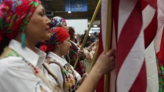 Video Lily Gladstone honored by Blackfeet Nation [upl. by Ecerehs]