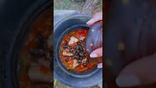 Cooking Smoked Pork with Axone and Snails in the Woods kabitingchoi food [upl. by Barbour]