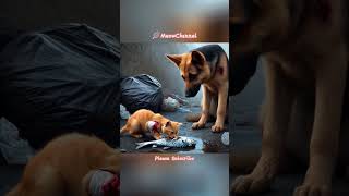 The alcoholic father kicked the kitten out of the house but a dog saved the kitten [upl. by Llirrehs]